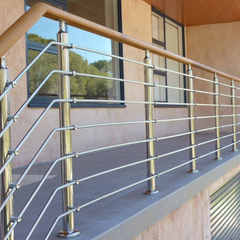 Fasec Stainless Steel Belcony Fence Glass Balustrade Metal Black Steel Balustrade Railing