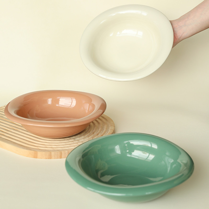 Creative Household Restaurant Multiple Color 8 Inch Ceramic Pasta Spaghetti Bowl