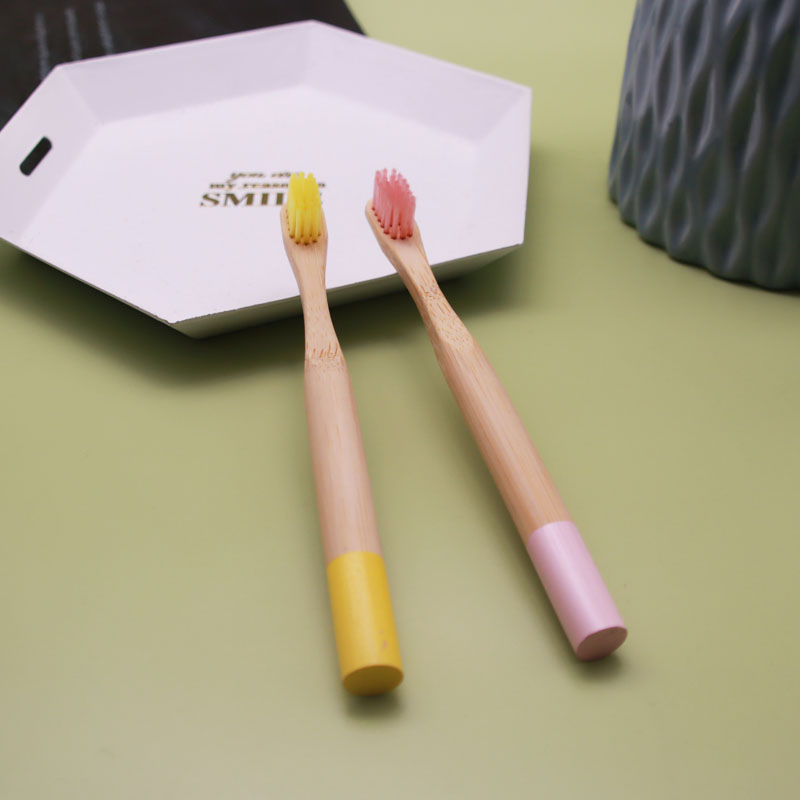 Custom Logo 100% Biodegradable Bamboo Toothbrush, Eco Friendly Hotel Dental Amenities Kit
