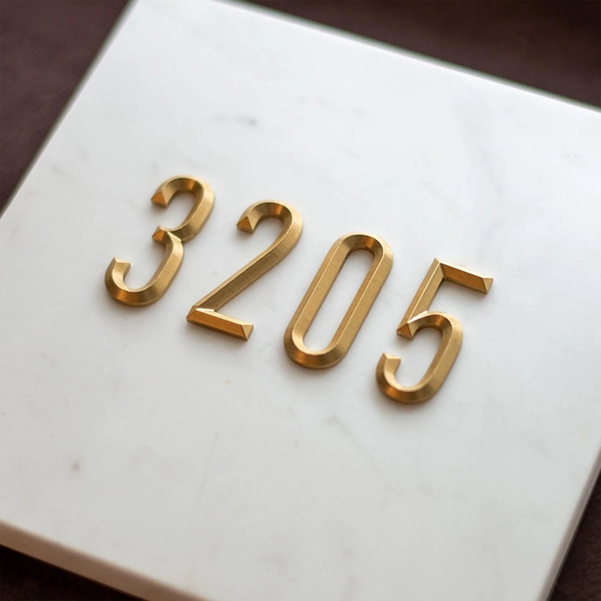 Custom 3D Champagne Gold Engraved Letters for Business Signs