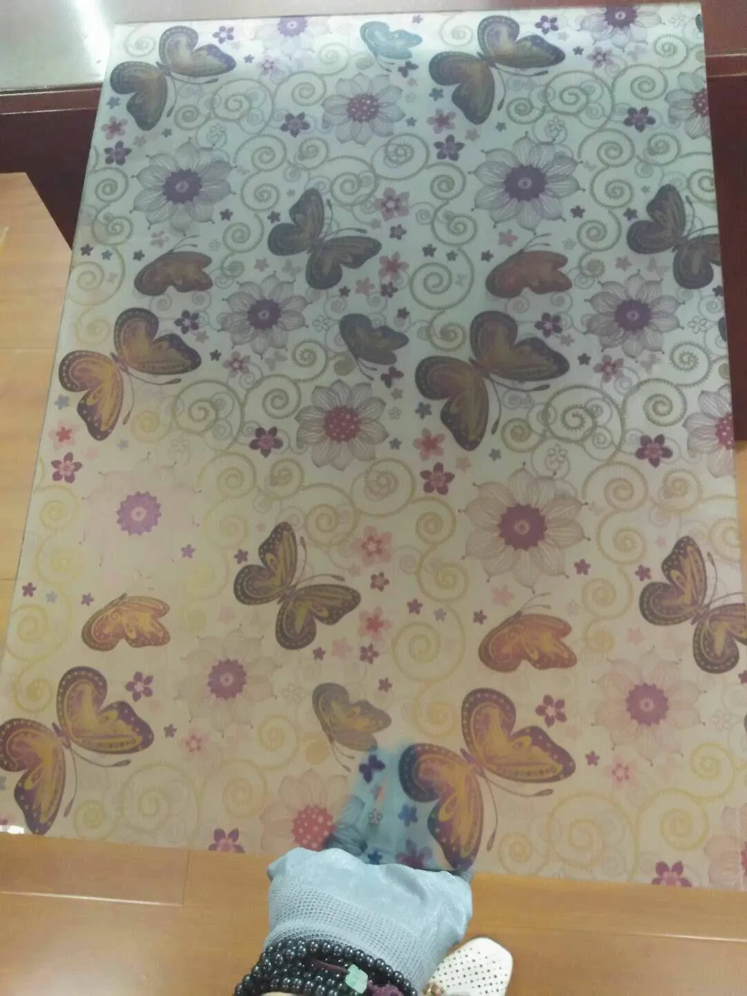 4/5/6mm UV Printing Glass with Flower