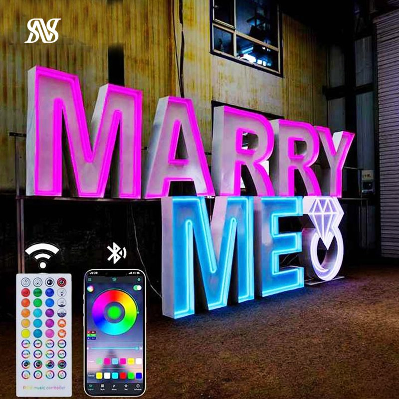 Outdoors 3D Channel LED Light Customizable Light Bulb Letters