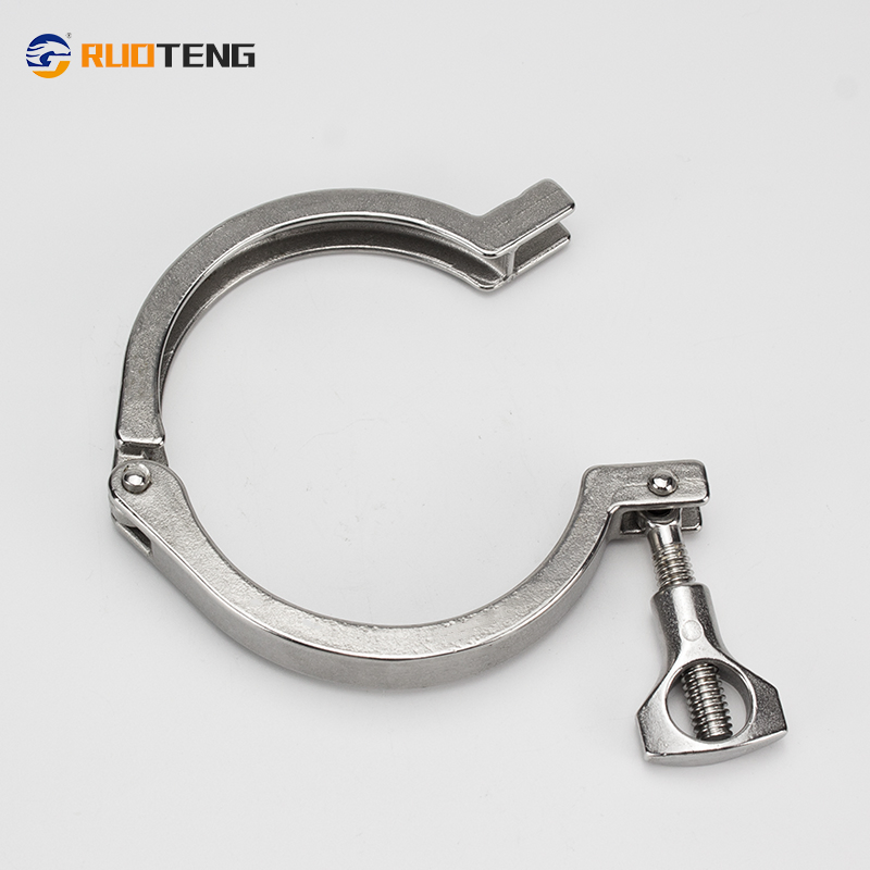 [Ruoteng] Sanitary Stainless Steel Pipe Light Single 2PC Pin Clamp 1/2"-12"New Tech Connector