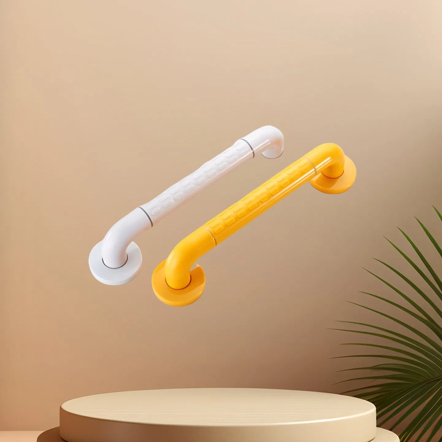 Поручень для унитаза огнеупорный, желтый/белый