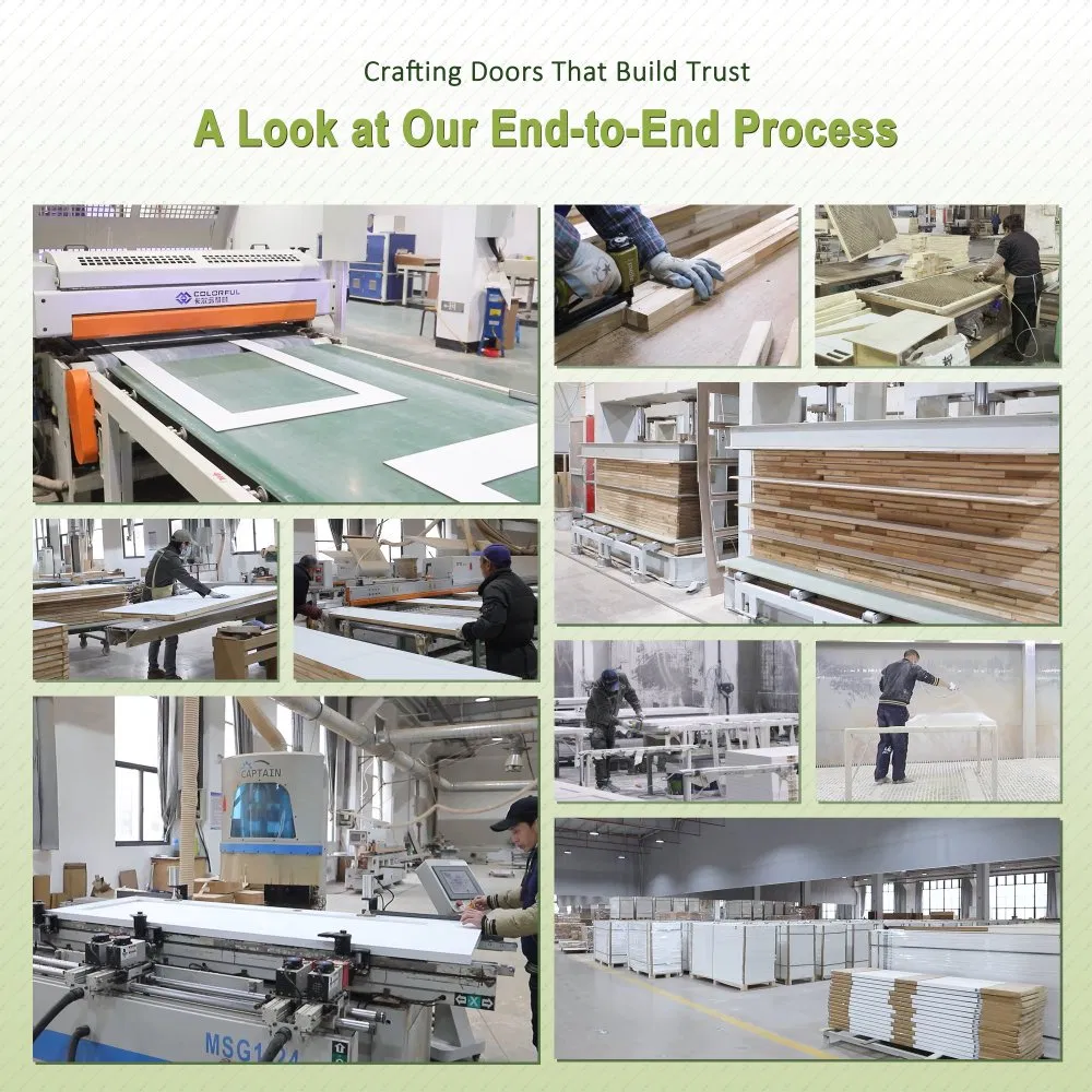 Modern Prehung 5 Panel Wood White Painted Solid Core Shaker Interior Door