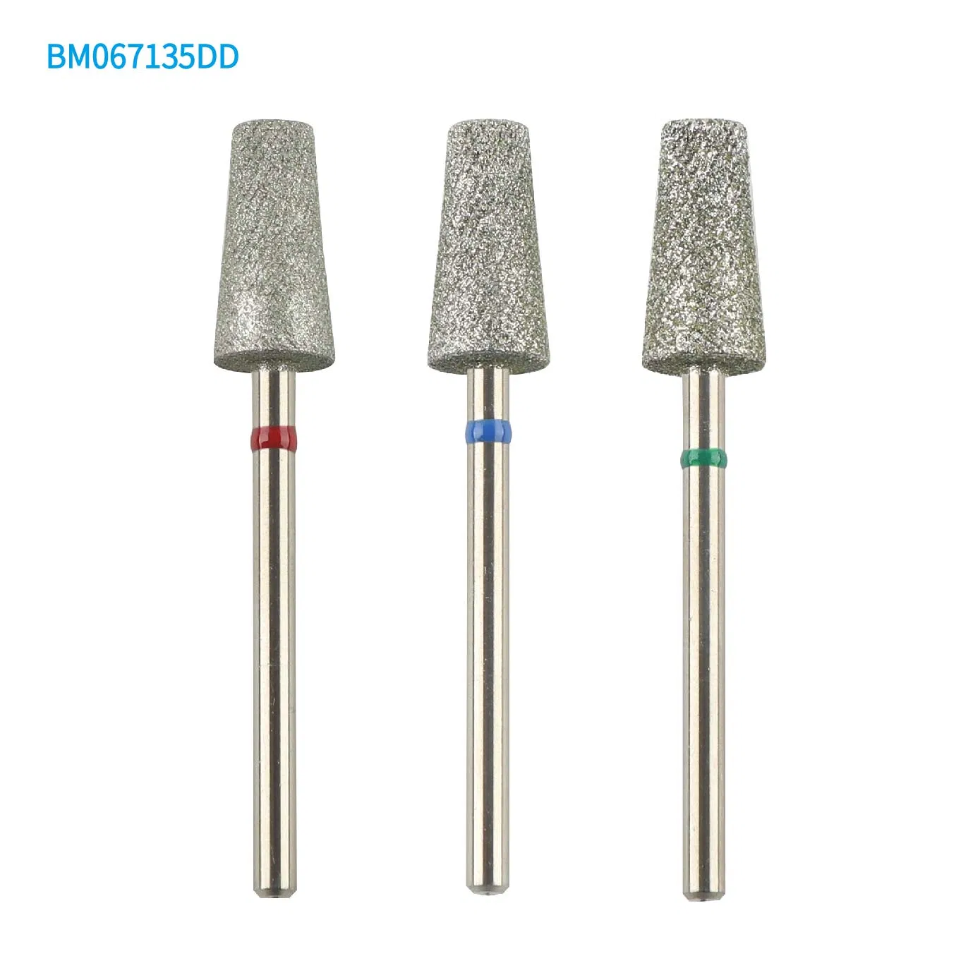 Chip Dust Clogging Free Knurling Head Electroplated Diamond Taper Barrel Nail Drill Bit