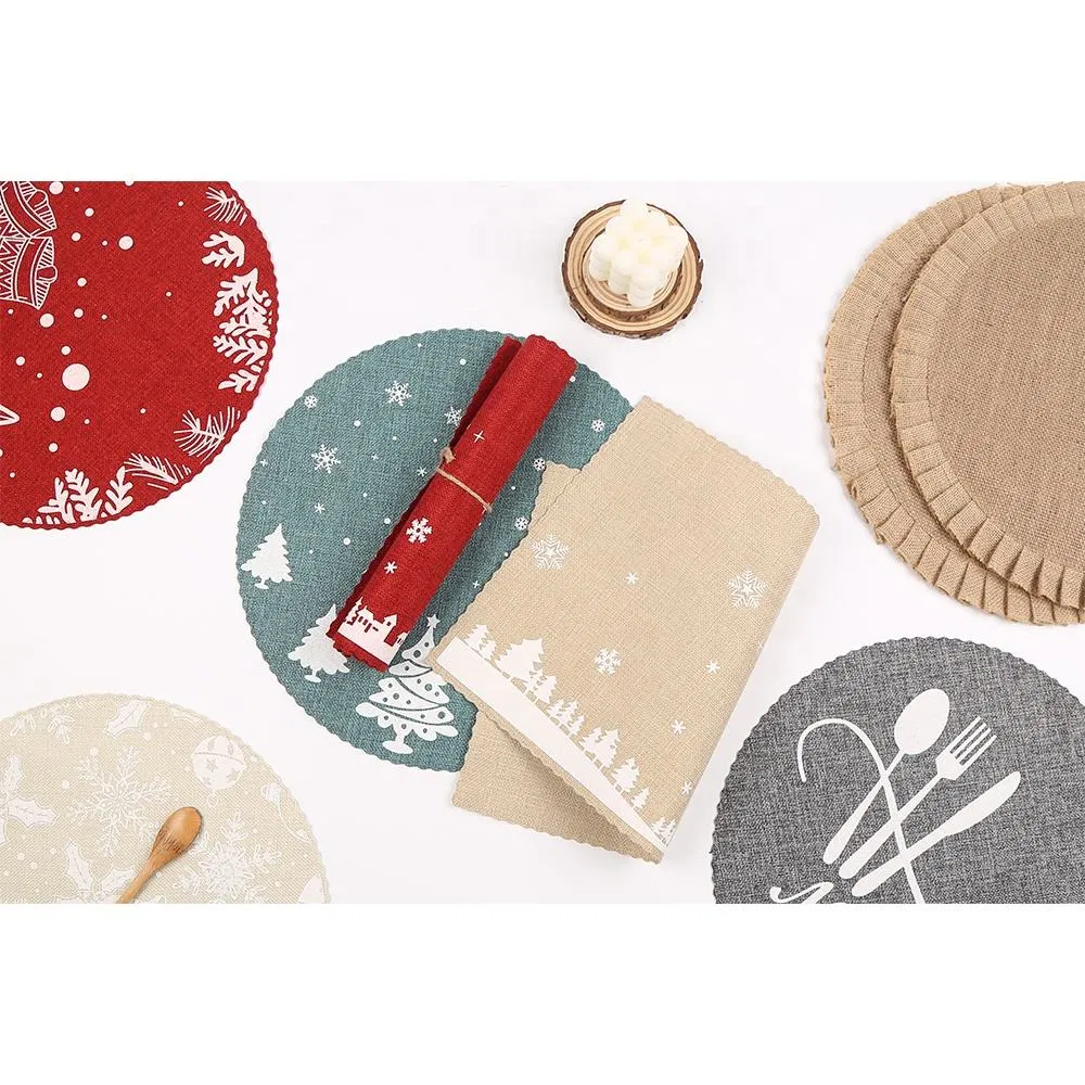 Custom Classic Jute Table Placemats for Dining Table for Parties and Weddings