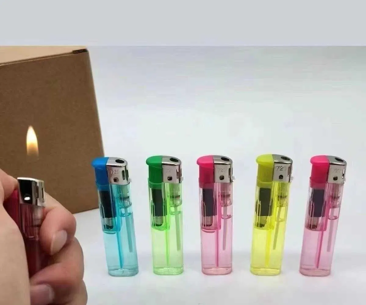Cheapest Price Disposable Gas Lighter Electric Pocket Cigarettes Lighter Disposable Lighters Transparent Plastic Lighter
