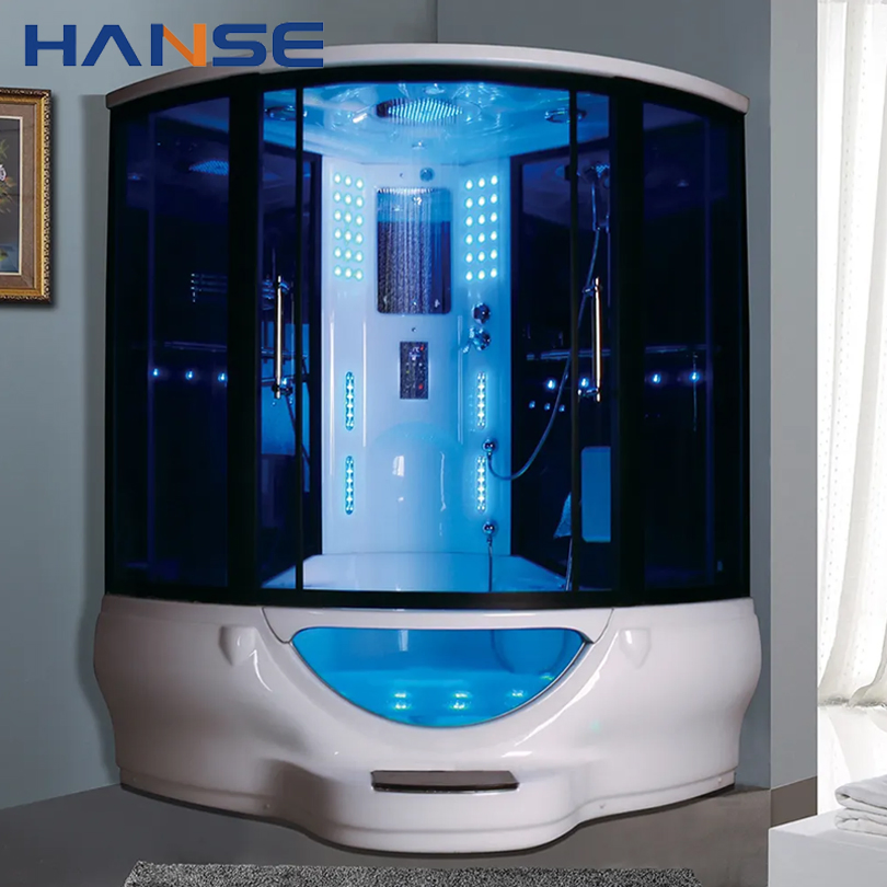 Luxury with Frame Massage Shower Bathroom, Enclosed Steam Shower Room with TV