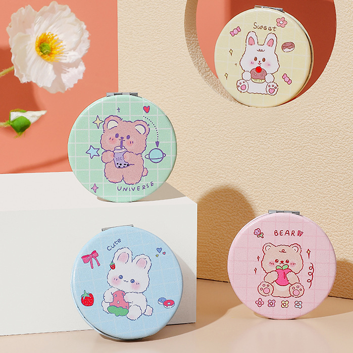 Stylish Portable High-Definition Makeup Mirror with Dual Sides