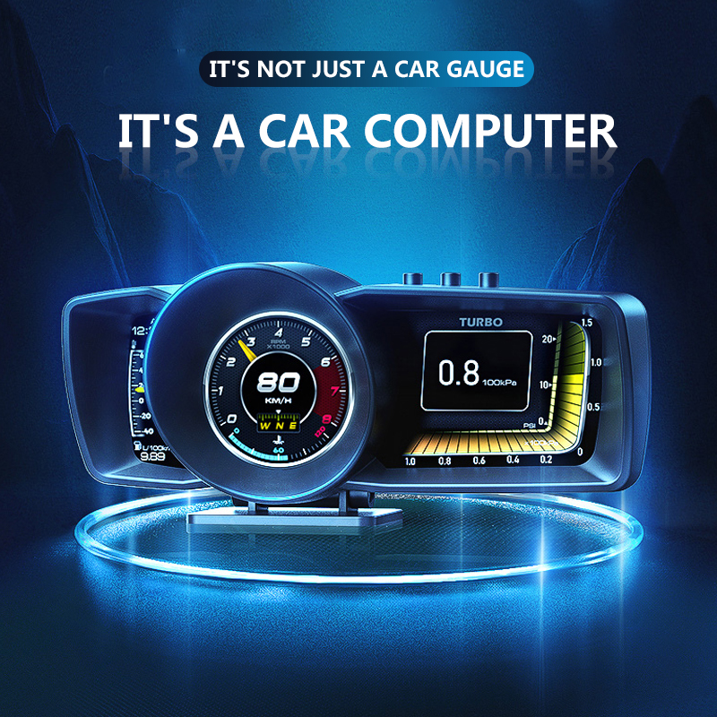 HUD дисплей автомобильный OBD2 с GPS и спидометром