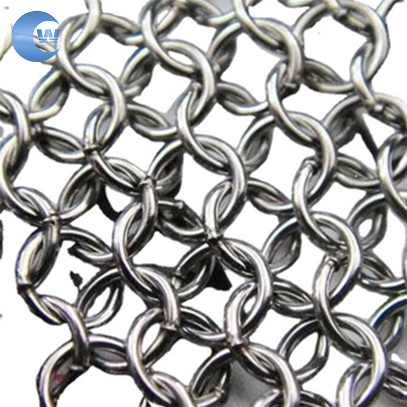 Ring Mesh Curtain /Golden Stainless/Carbon Steel Metal Ring Mesh Curtain for Space Divider