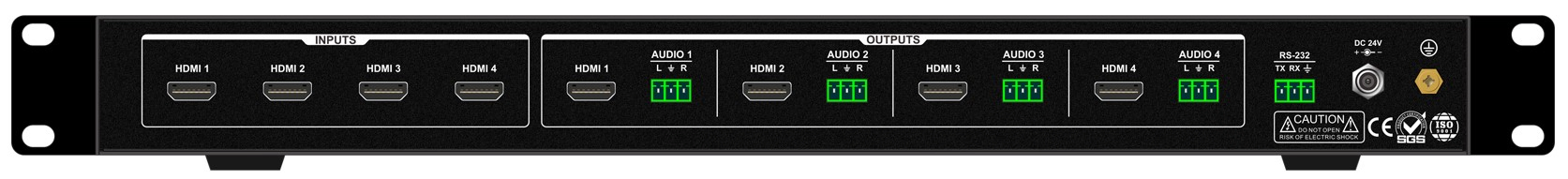 4K@60Hz HDMI 4X4 Matrix Switcher
