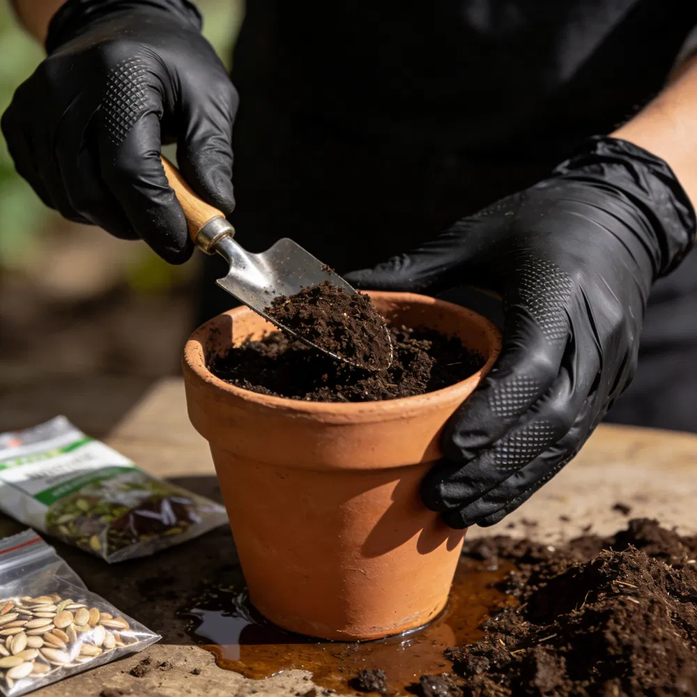 Anti-Scratch Blue Nitrile Gloves - Latex-Free Disposable Pet Care Gloves