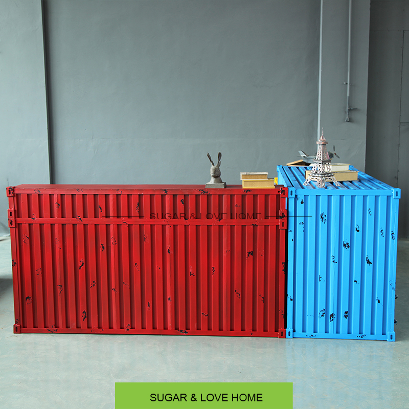 Стойка ресепшн L-образная стиль лофт