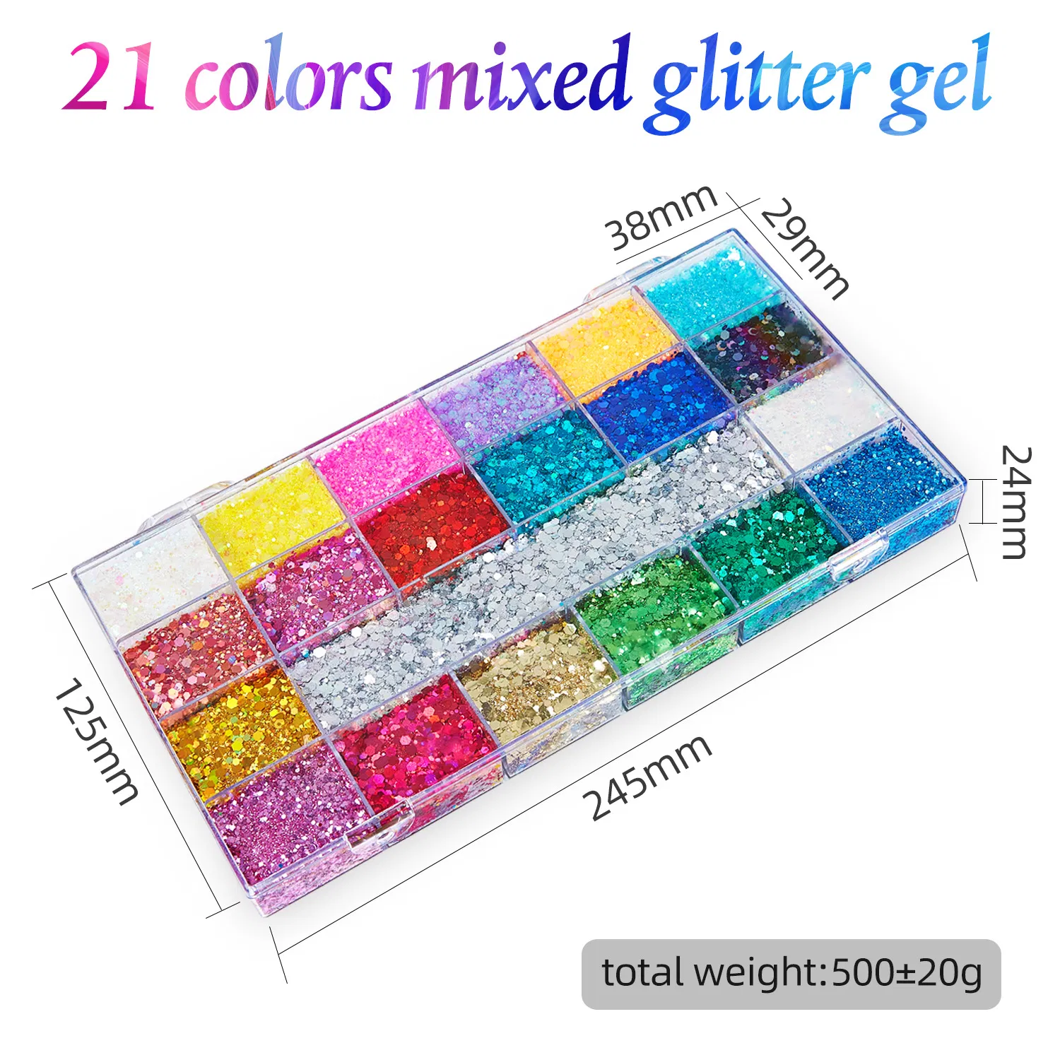 Chameleon Multichrome Glitter Gel Eyeshadow Palette