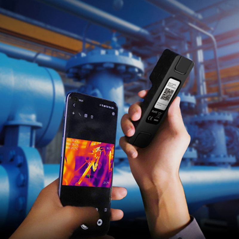 30m Range Wireless Mini Portable Handheld Thermal Imaging Camera for Smartphones with Ai Super-Resolution
