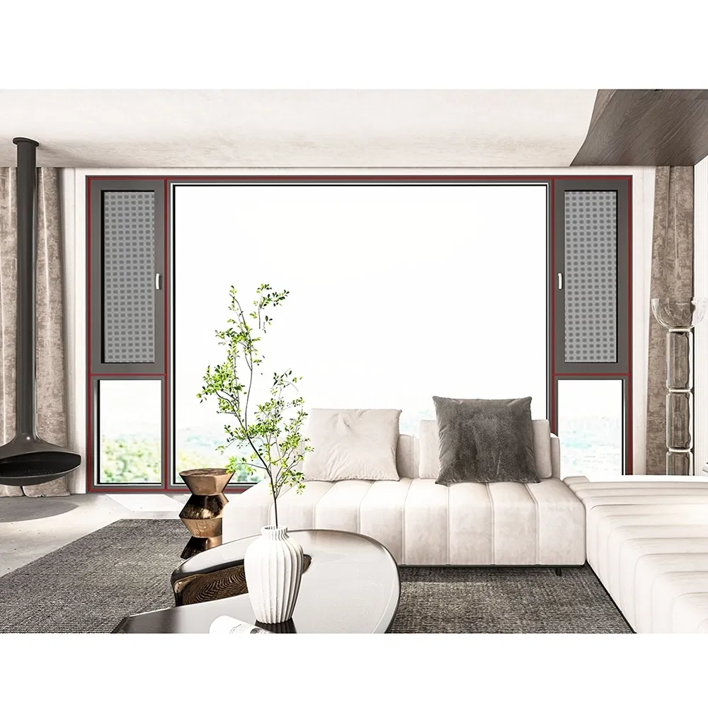 German Gu Concealed Hardware System Paired Aluminium Double Inward Opening Casement Window