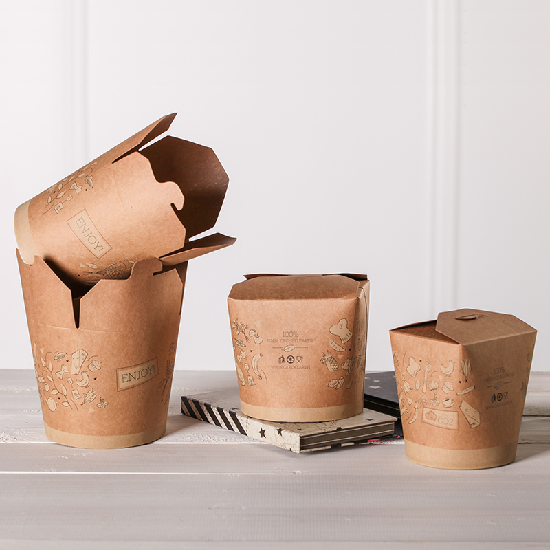 26oz Custom Round Bottom Noodle Paper Box