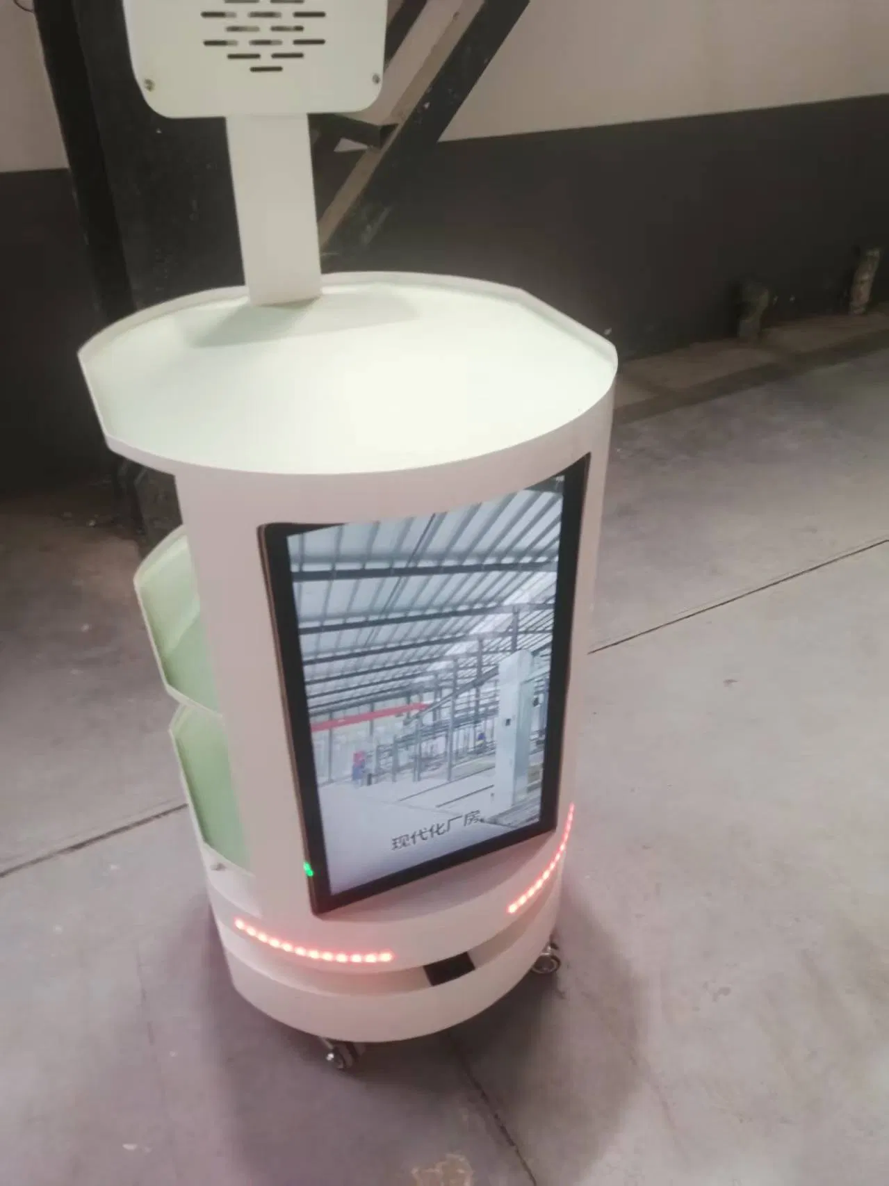 Ai Interactive Catering Delivery Robot with Lidar Navigation & Advertising Display