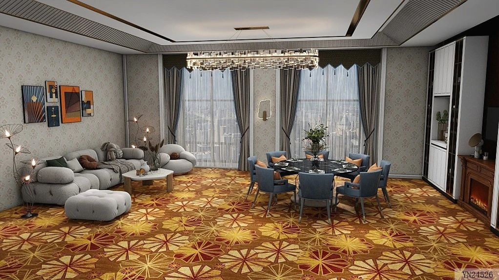 Carpet Factory Luxury Axminster Wool Red Carpet in Commercial Hotel Floor Wedding Party