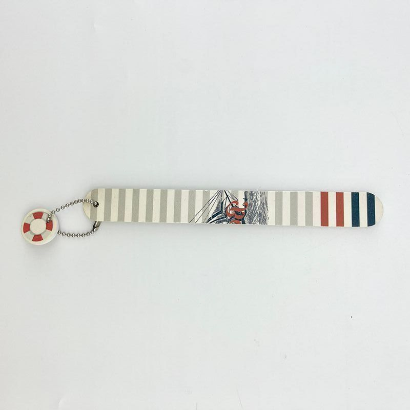 Vintage Ocean-Style Portable Professional Nail Grooming Tool Nail File Decorative Pendant Nail Buffer File