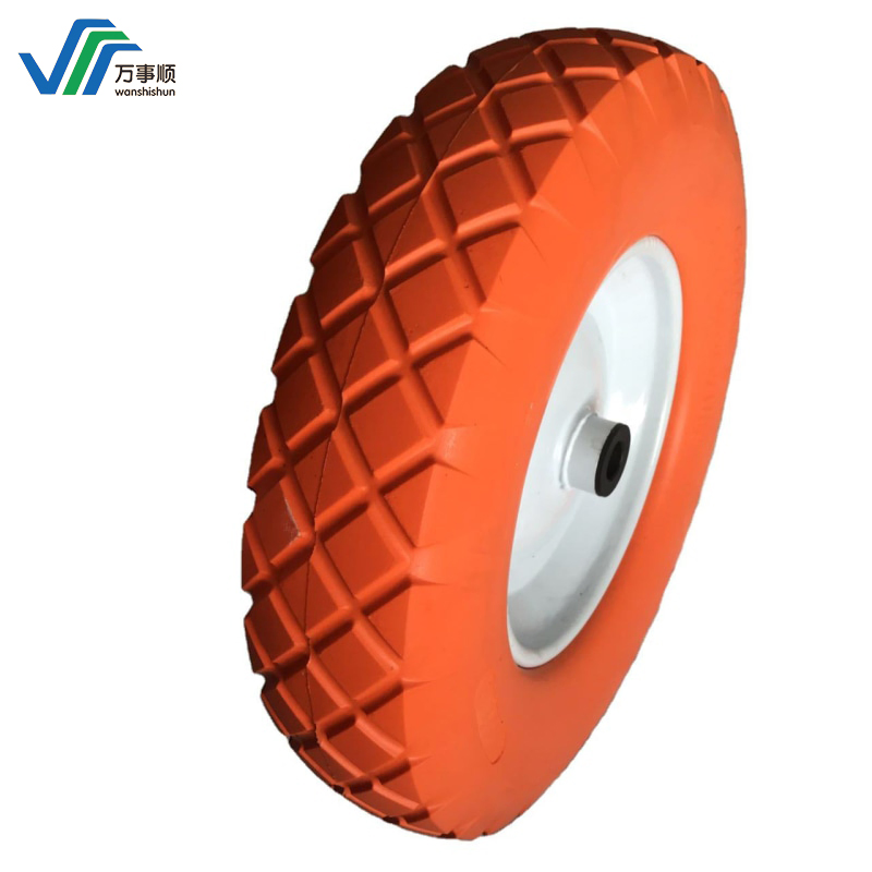 16 Inch Solid Rubber Polyurethane Foaming Flat Free PU Foam Wheels for Trolley
