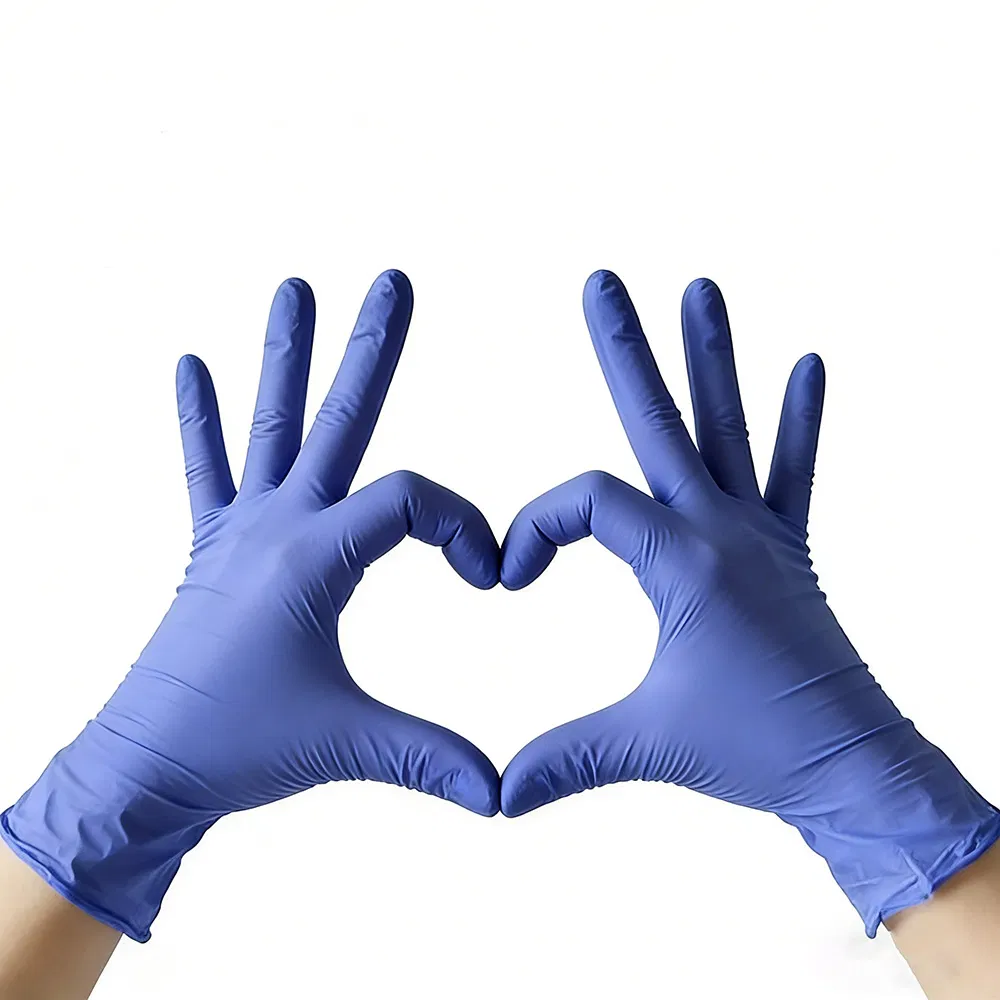 Anti-Scratch Blue Nitrile Gloves - Latex-Free Disposable Pet Care Gloves