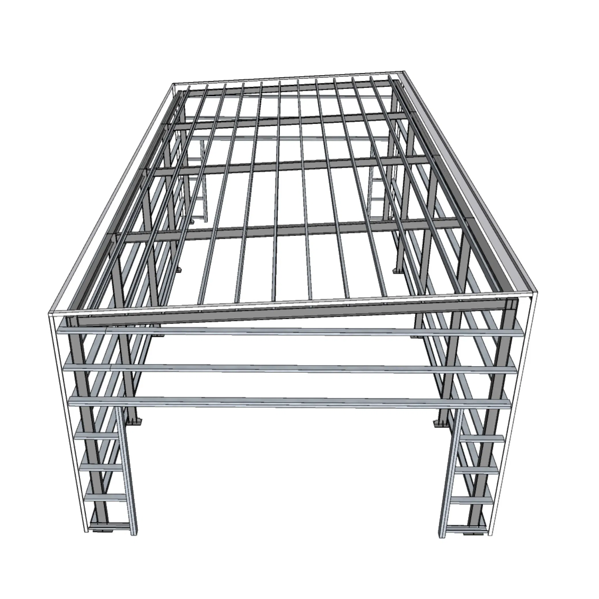 China New Modern Wholesale Construction Material of Prefabricated Single-Span Light Steel Structure Warehouse with Skylight Strips for Waste Treatment