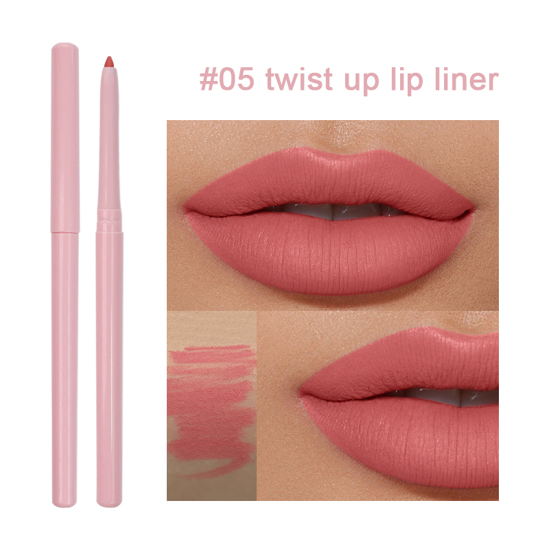 15 Colors Pink Cream Cruelty Free Waterproof Matte Lip Liner Pencil Accept Private Label Vegan Lipliner