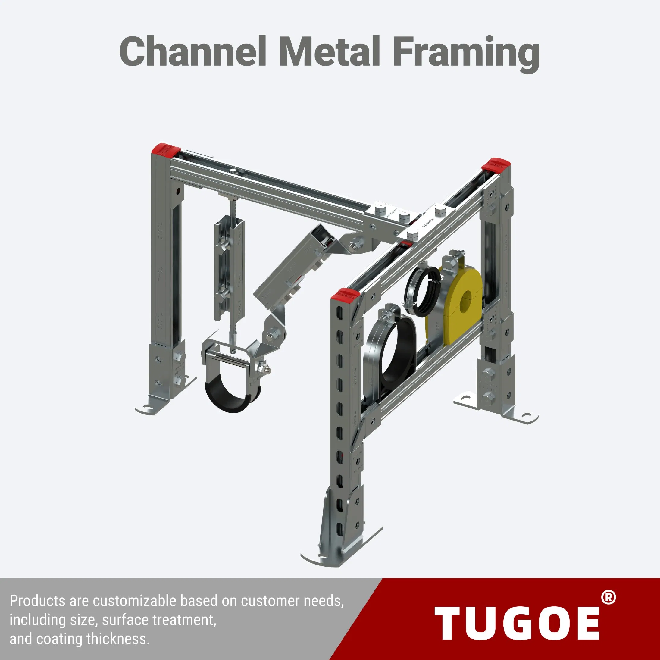 Factory Galvanizing 1-1/4" Heavy Duty Pipe Supporting Electricity Pipe Clamp with Rubber