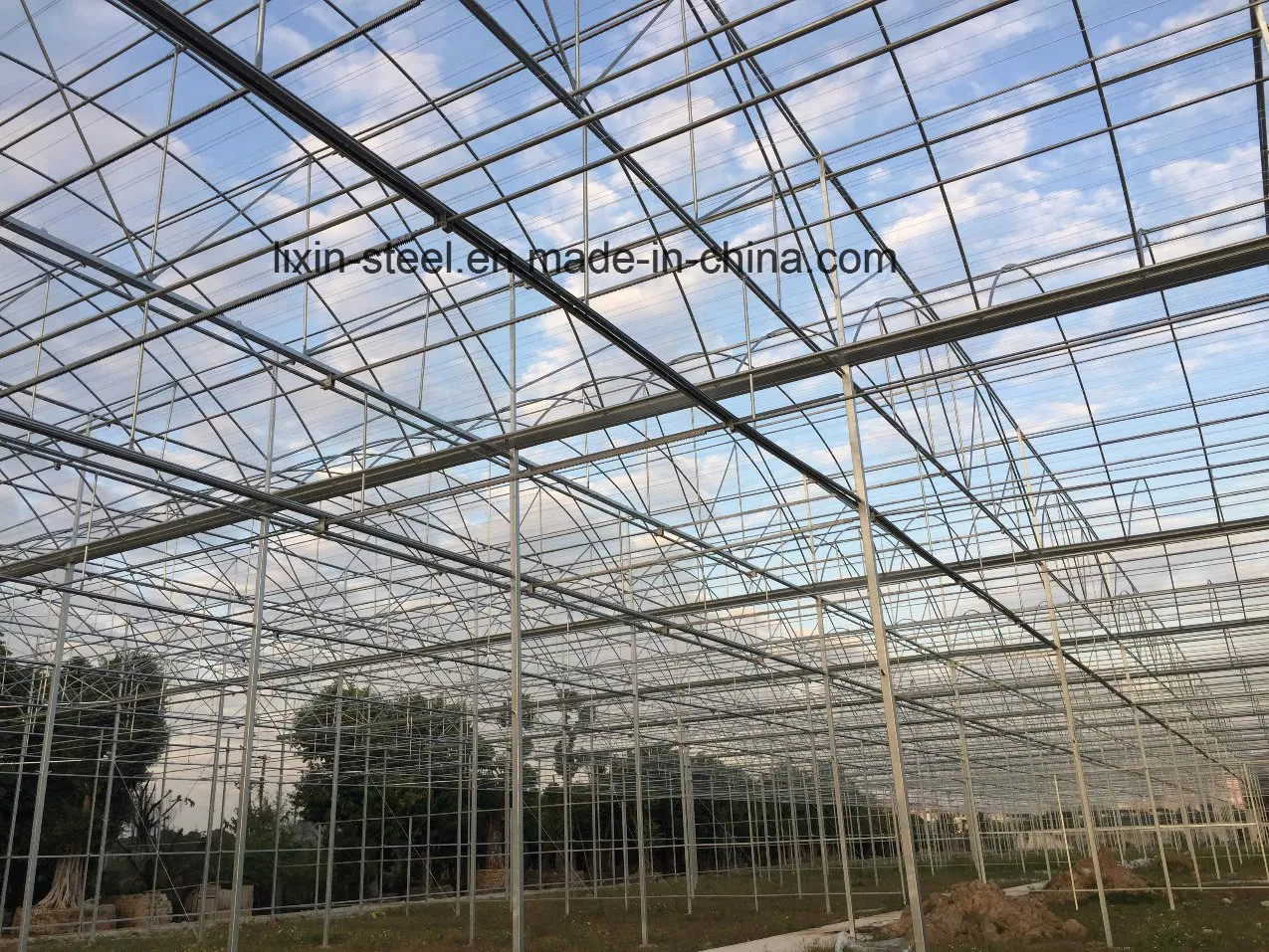 Prefabricated Flower Vegetable Steel Frame Green House Metal Garden Shed