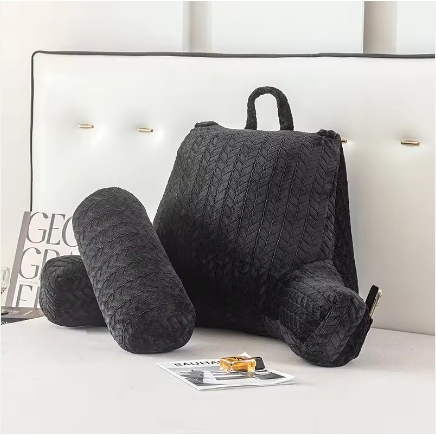 Reading Pillow Wedge Large Adult Backrest with Arms Back Support Sitting on Bed Sofa with Washable Pillow Cover Sitting Pillow