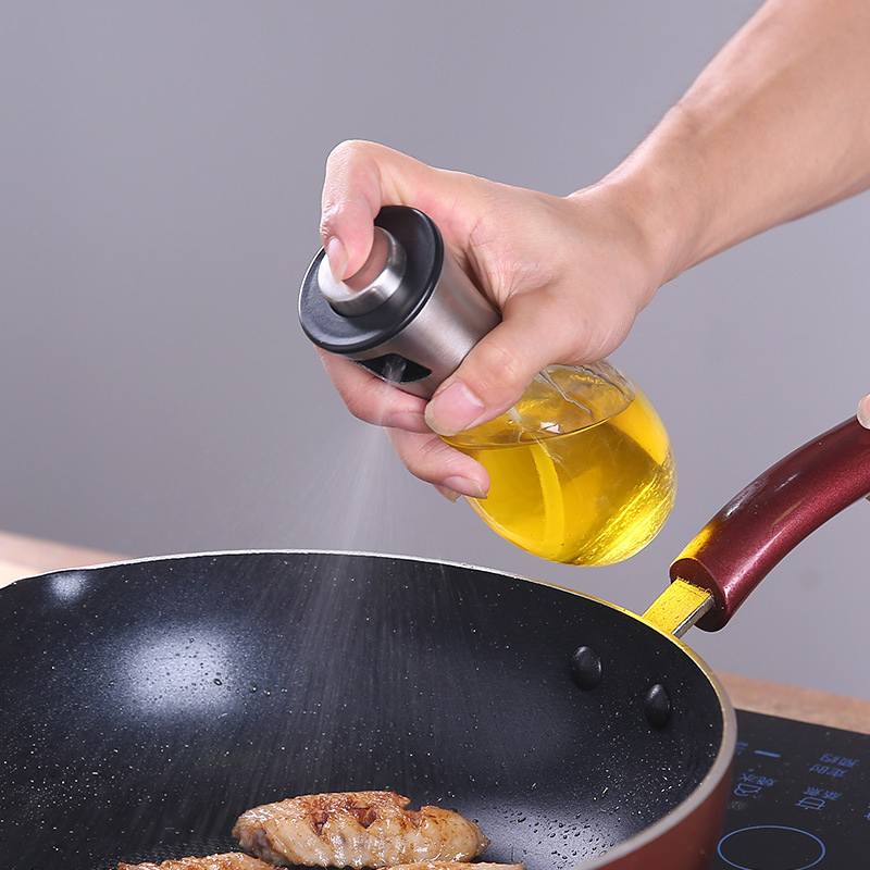 Atomization Spray Bottle 304 Stainless Steel Edible Oil Sealed Spray Pot Barbecue Olive Oil Control Fitness Spray Bottle