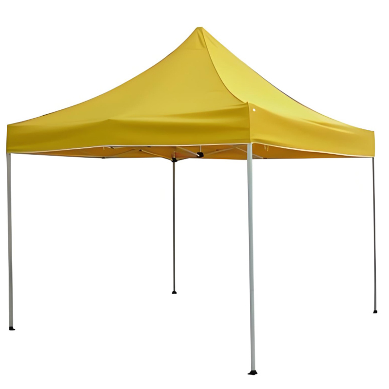 Oxford Fabric Canopy Tent Waterproof UV-Resistant Yellow Folding Outdoor Shelter for Market Trade Shows Events