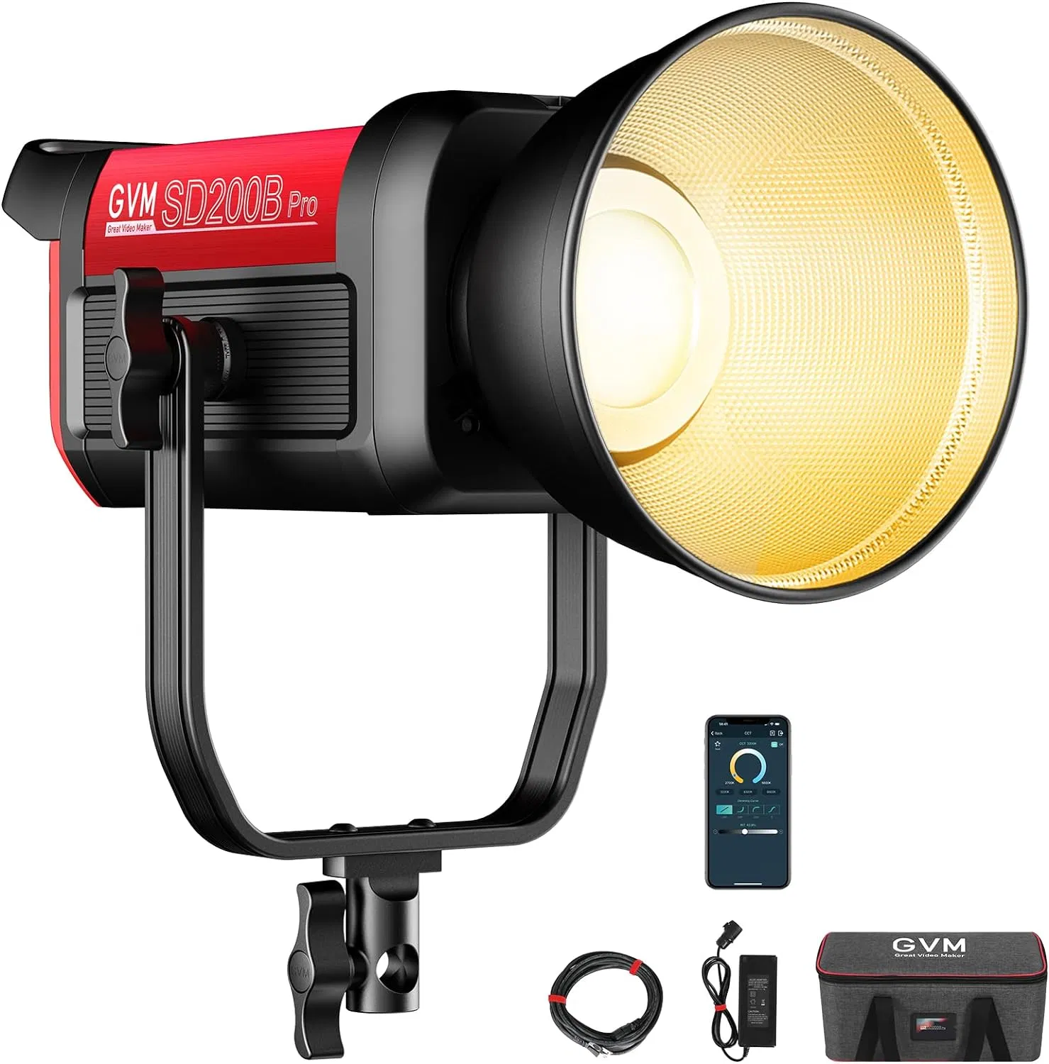 Светодиодный видеосвет GVM 200W PRO SD200b