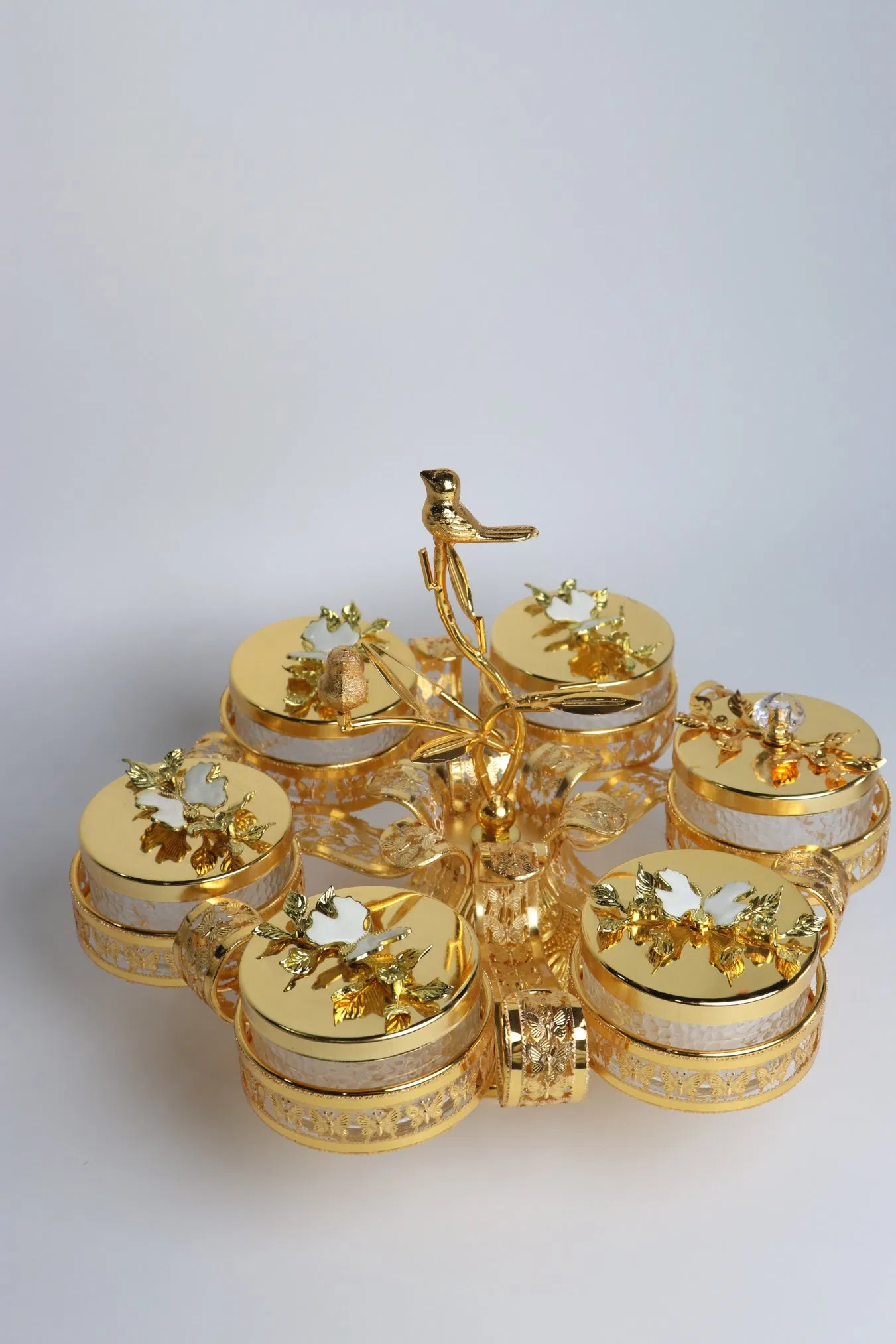 Customized Luxury Home Decor Collection with Glass Jars and Candy Bowl