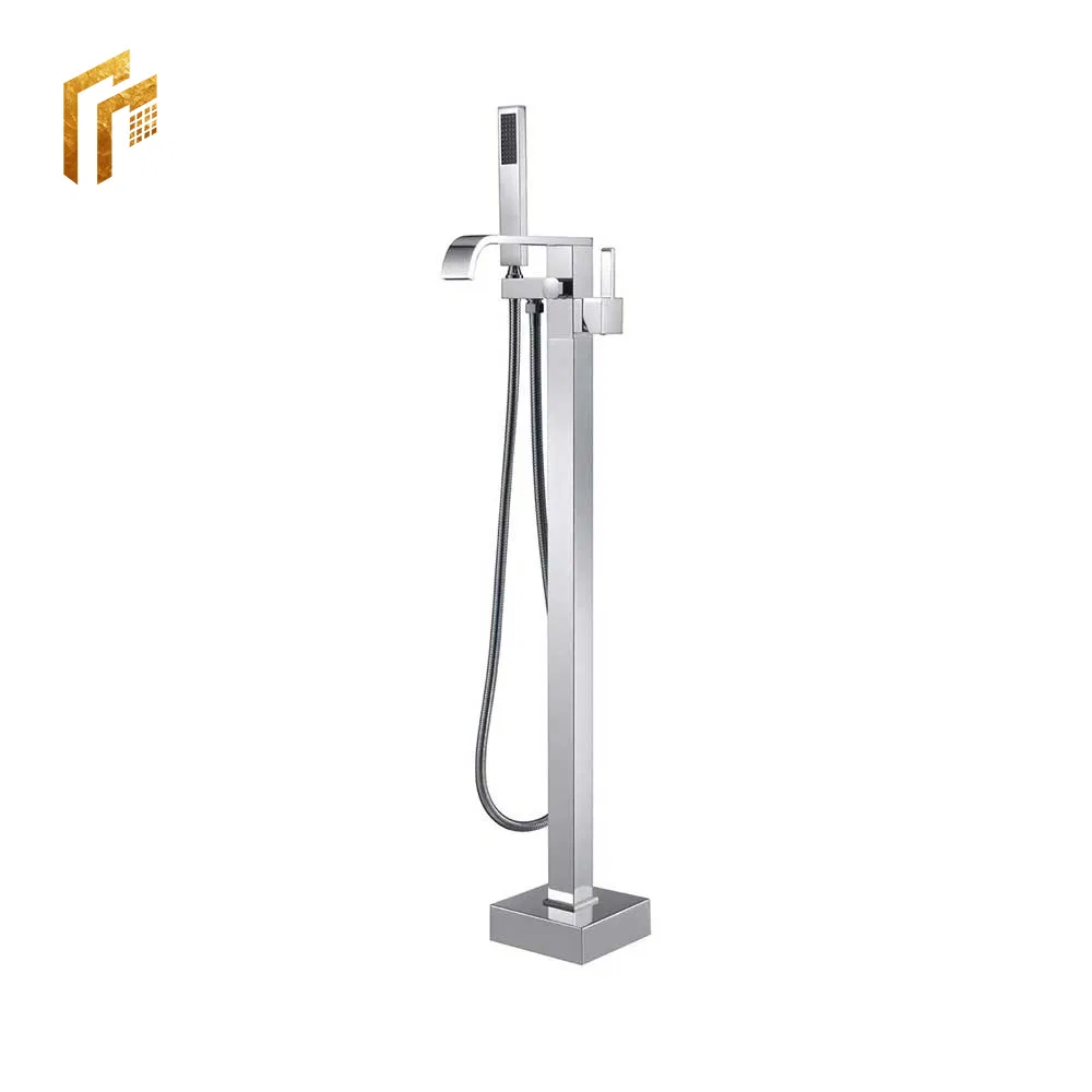 Wafreestanding Bronze Waterfall Bathtub Tub Faucet for Freestanding Tub with Sprayer