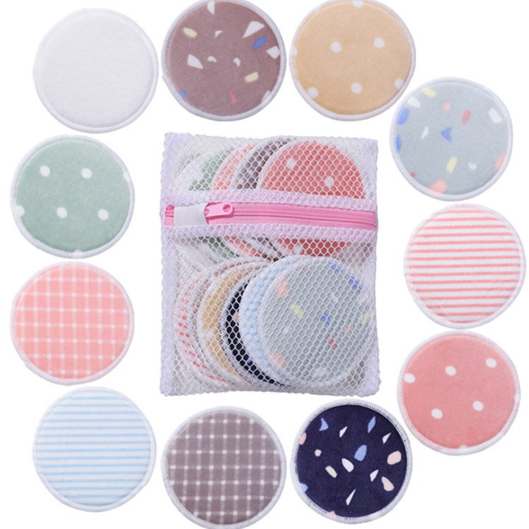 Wholesale Facial Reusable Make up Remover Pads Tower Cloth Microfiber Bamboo Fiber Cotton Makeup Remover Pad with Wash Net Bag