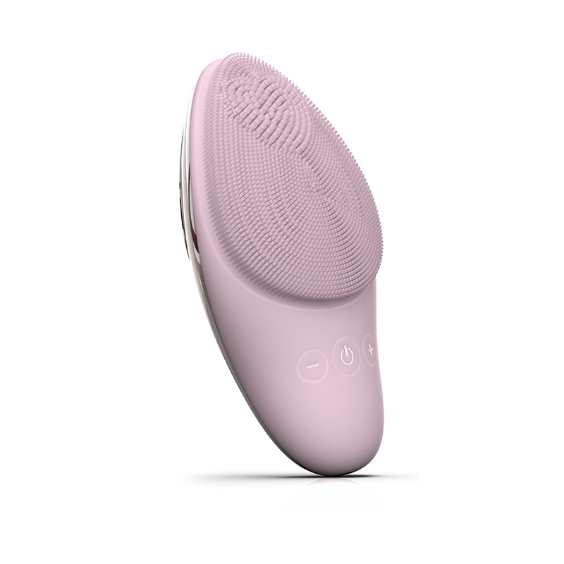 Custom Logo Waterproof LED Light Pore Cleaner Silicone Electric Facial Massager Cleanser