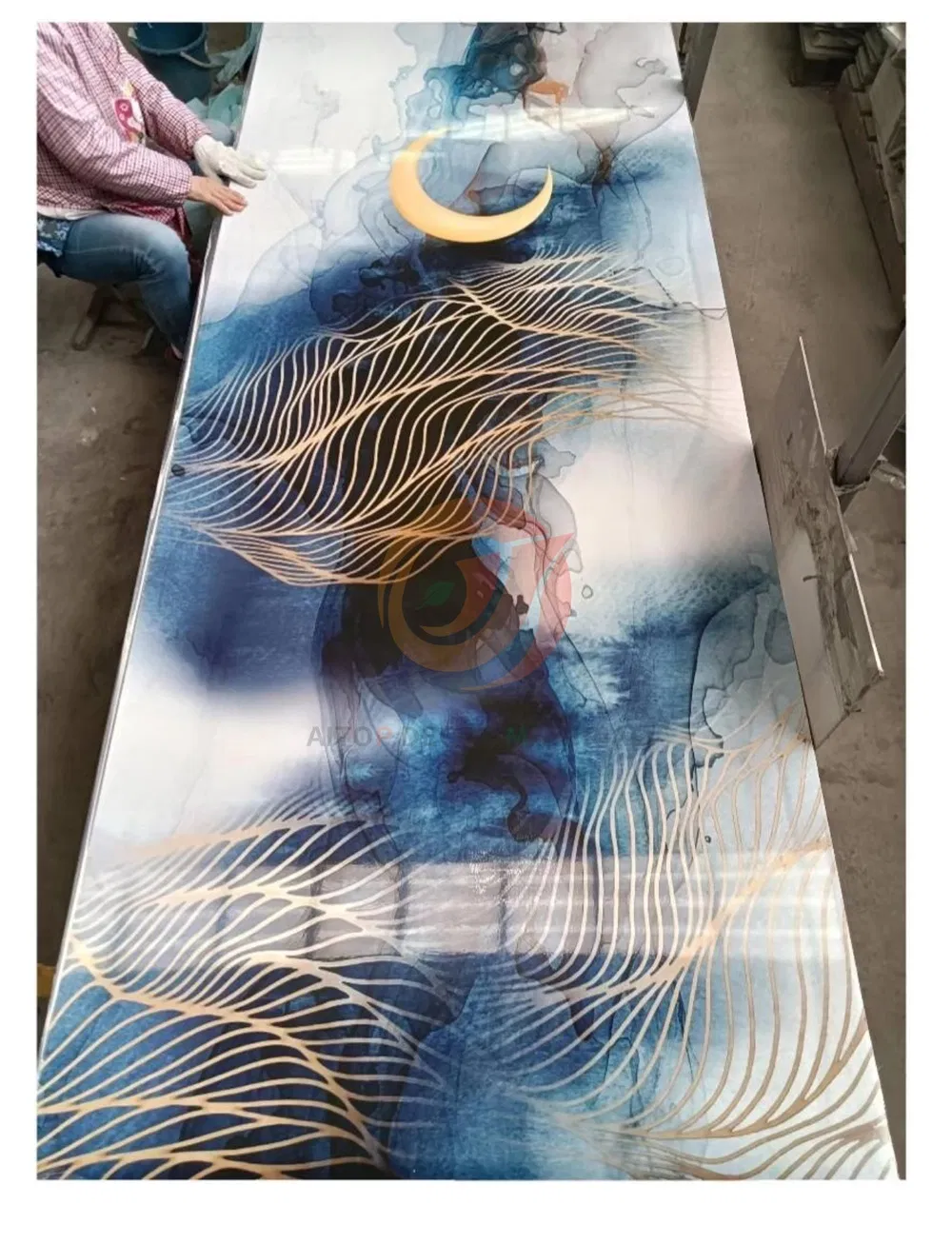 UV Marble Sheets Waterproof Kitchen Walls