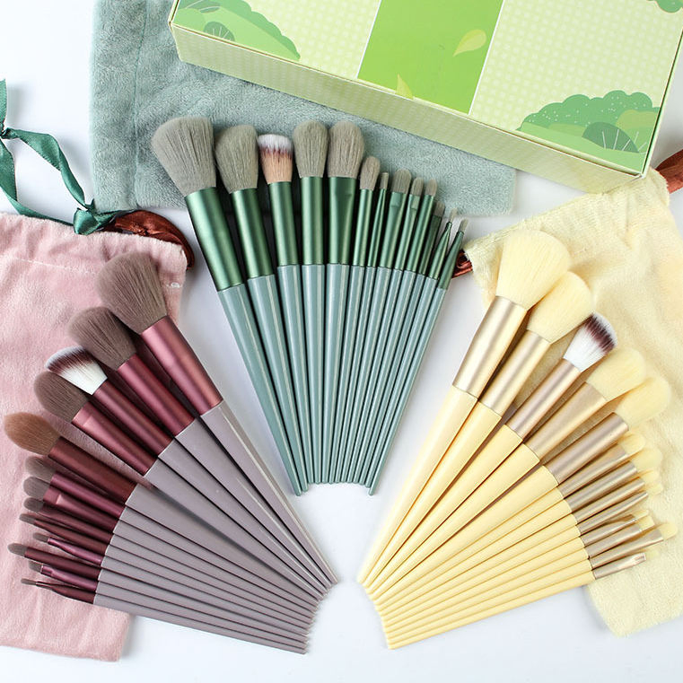 13 PCS Makeup Brushes Custom Logo Cosmetic Concealer Blusher Powder Brush Set