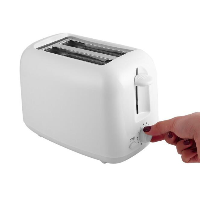 Easy to Use 2 Slice Colorful Rubber Painting Stainless Steel Bread Toaster for The Home