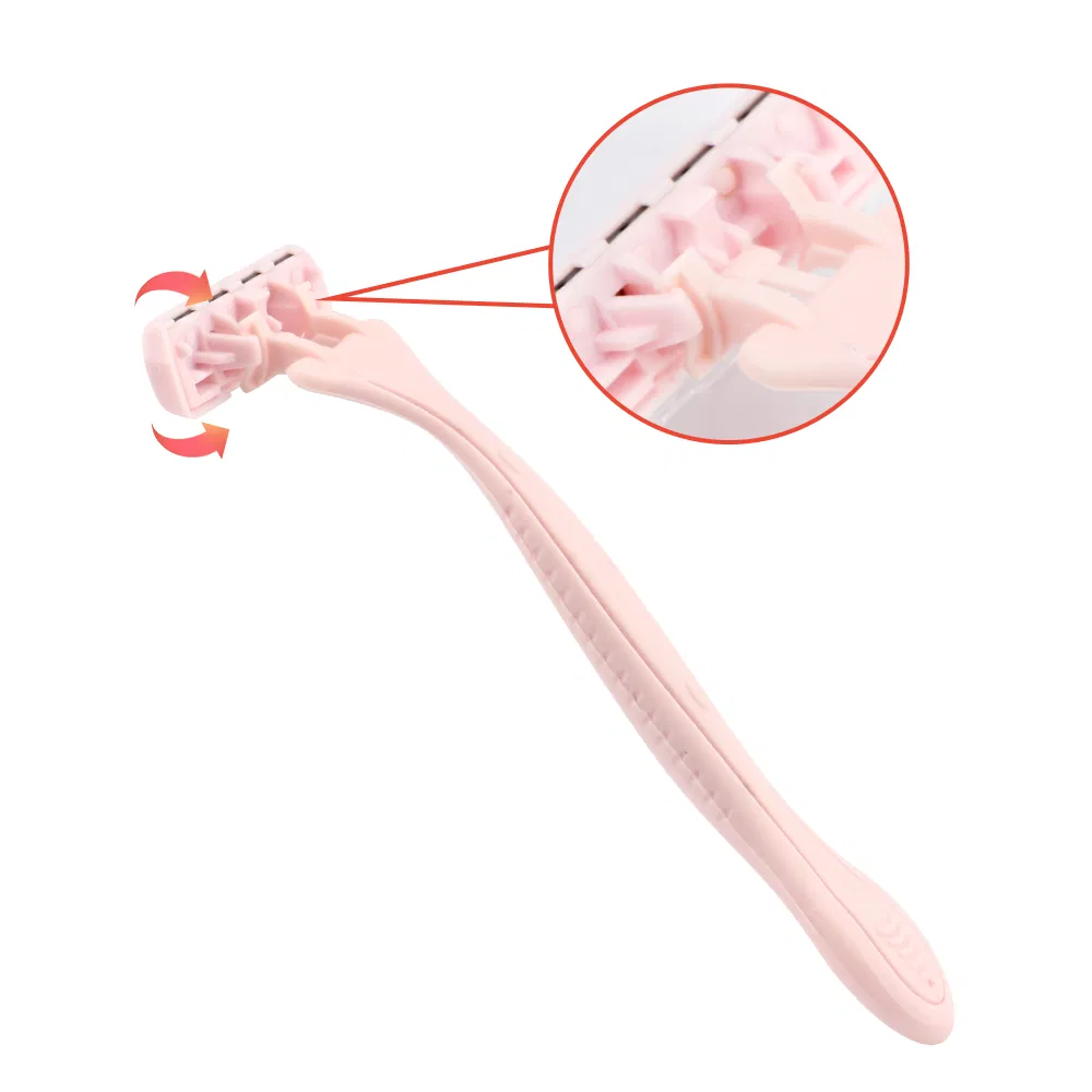 Cherry Pink Women Razor Lower Cost Disposable Razor Women Wet Shaving Blade Hotel Disposable Wet Grooming Razor