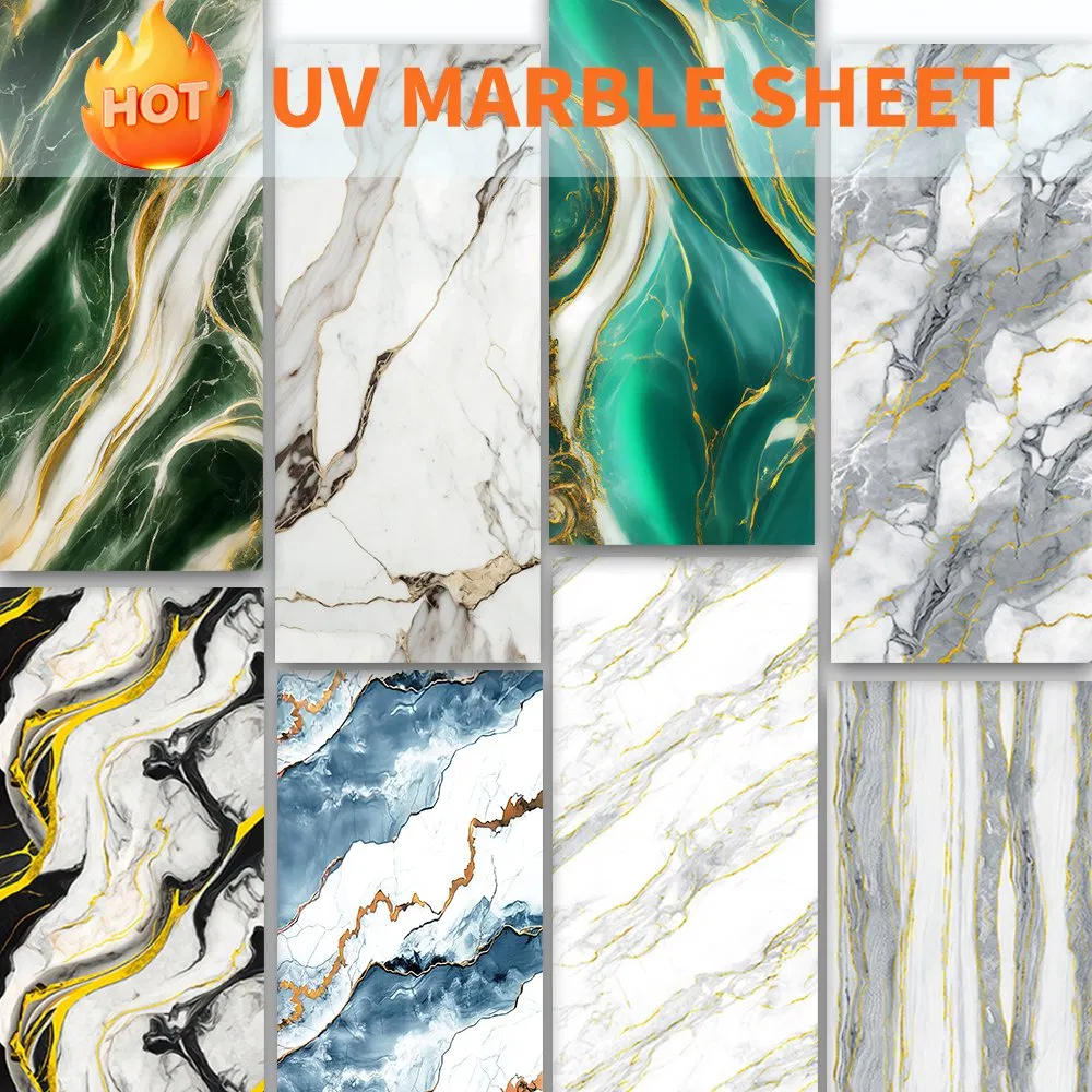 Modern UV Marble Sheet Faux Marble Wall Panels PVC Alternative Wall Panel