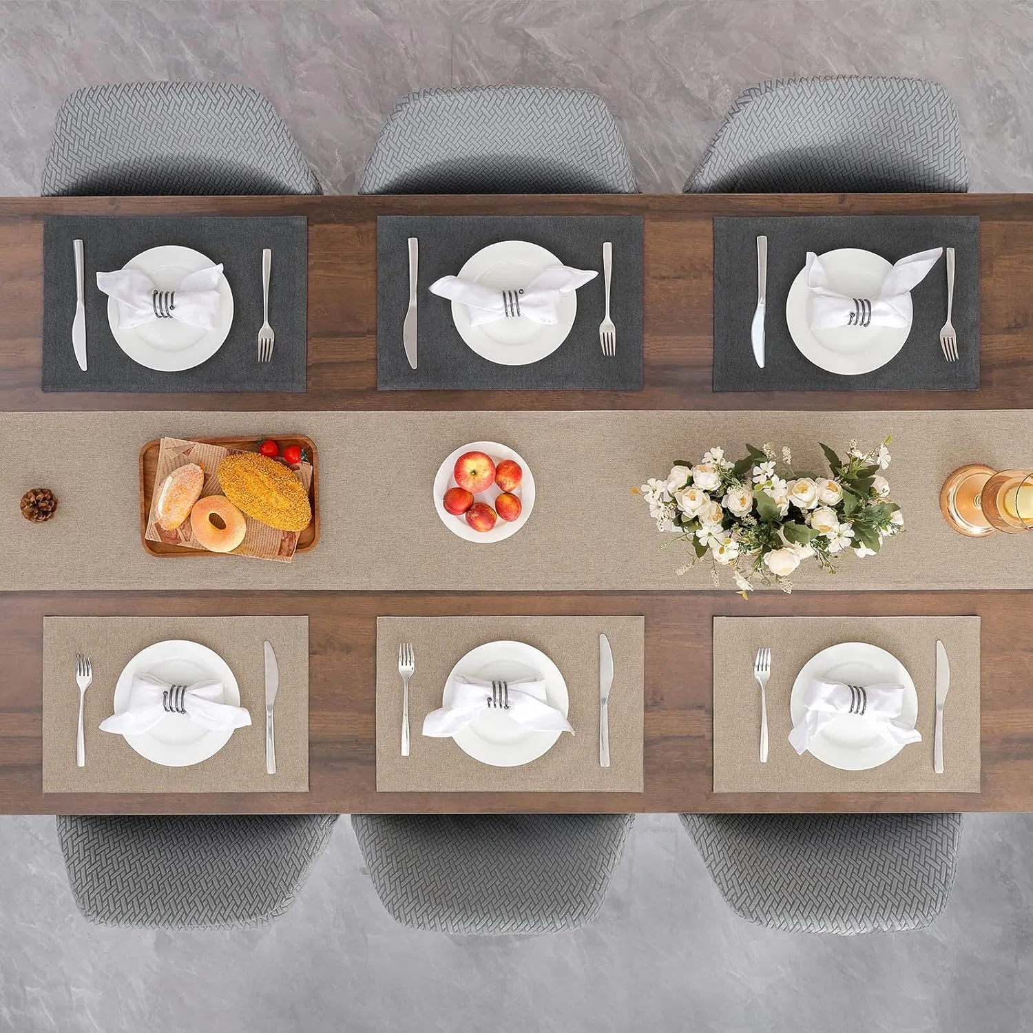 OEM Double-Sided Luxury Rectangular Dish Mat Place Mats for Restaurant Hotel