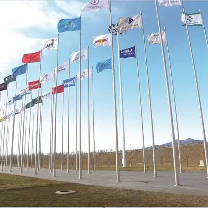 Manufacture Wholesale 10 20m Flagpole Customized Stainless Steel Flag Pole Electric Motorized Flagpole