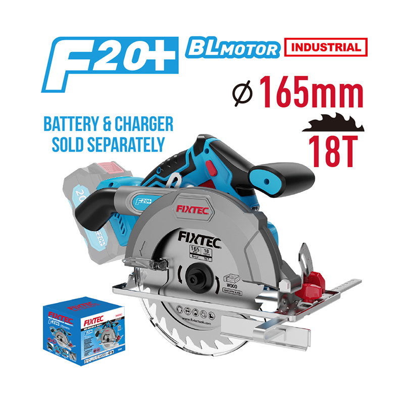 Fixtec Electric Brushless 20V Battery Handheld Wood Cutting Cordless Electric Circular Saw