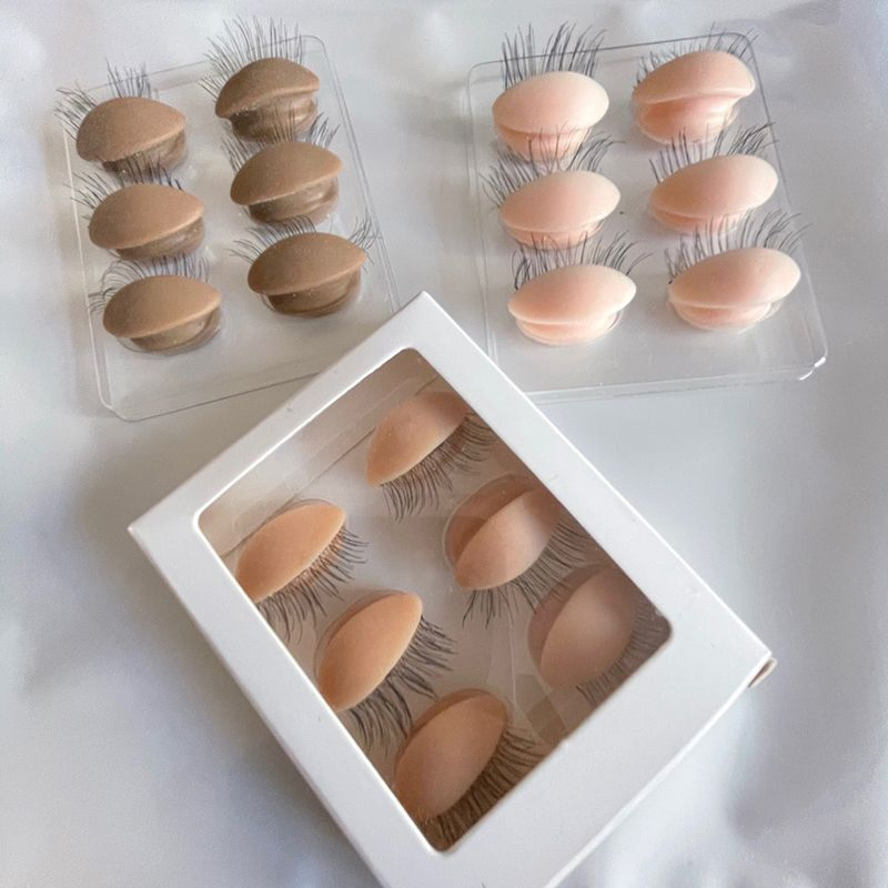 Lash Mannequin Head with 3 Lash Layers, Eyelash Mannequin Head, Practice Lashes for Lash Extensions, Lash Head Mannequin Doll Lash