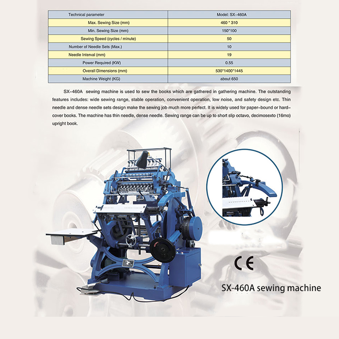 Easy to Operate Semi-Automatic Paper Book Sewing Machine Zm-Sx460A for Sale